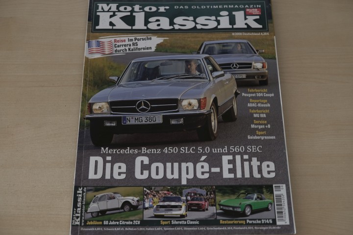 Deckblatt Motor Klassik (08/2008)